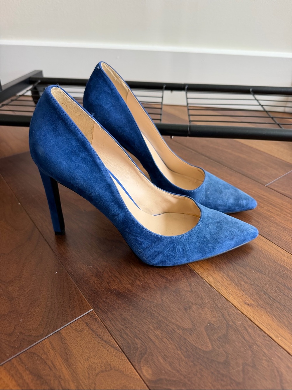 Nine West Royal Blue Suede Pointed Toe Stiletto High Heels Size 10M